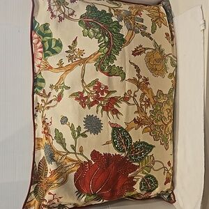 Pottery Barn Floral Botanical Palampore Cotton Linen Blend Standard Pillow Sham
